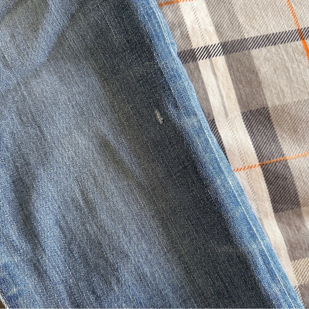 Madewell 9” High Rise Blue Skinny Distressed Jeans with Stretch - Picture 8 of 13